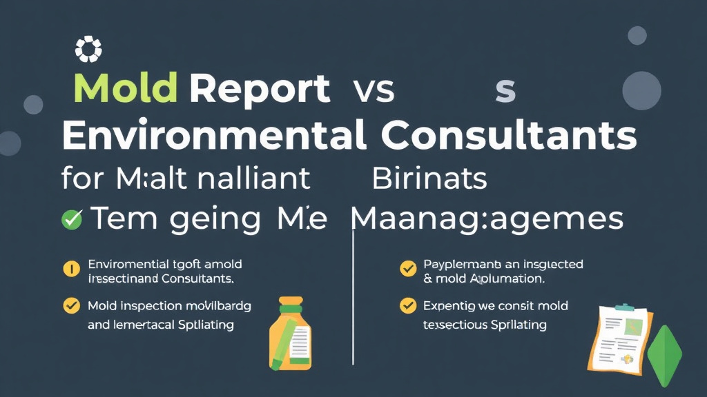 Process flow illustration for putting moldReport vs Environmental Consultants for Ongoing Mold Management into action