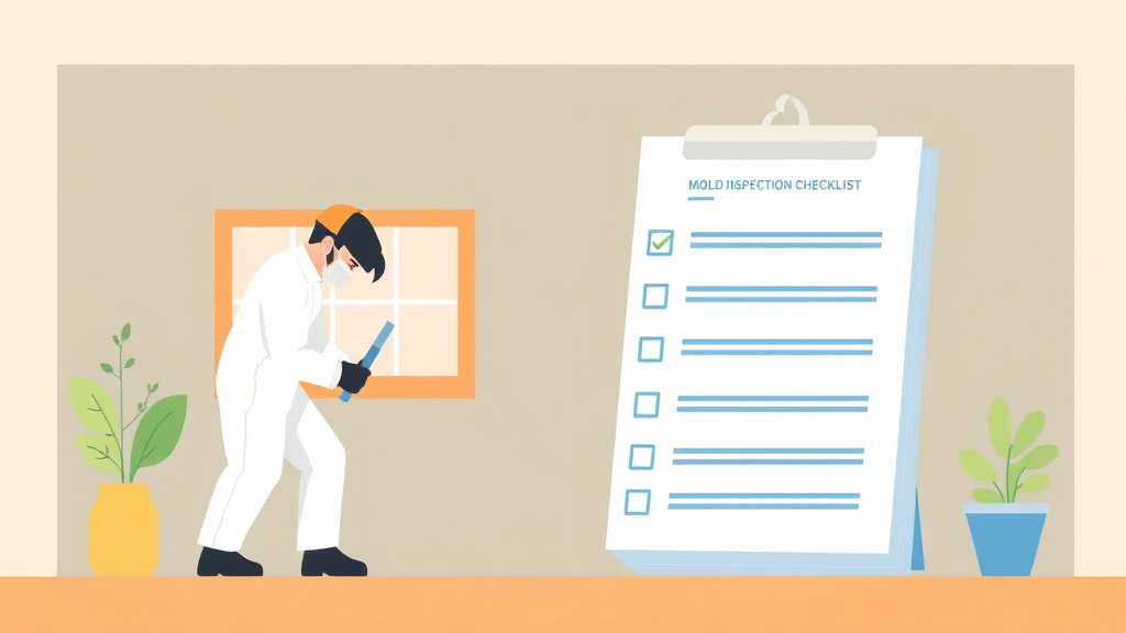 Visual overview of post-Remediation Mold Inspection Checklist with key concepts highlighted