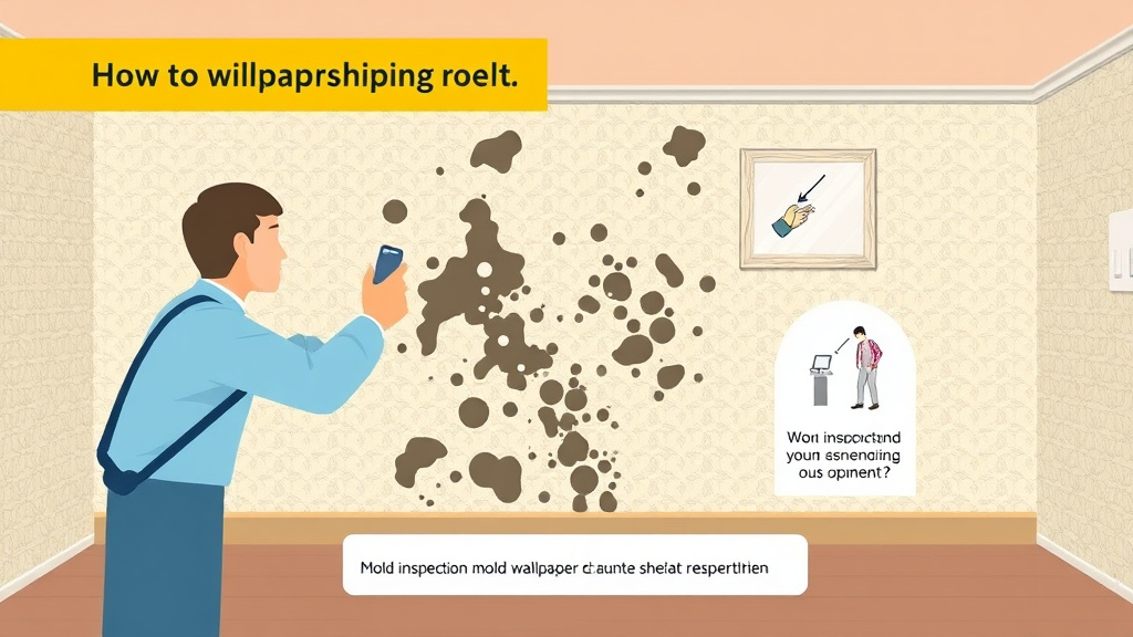 Hands-on guide visualization for inspecting for Mold Behind Wallpaper