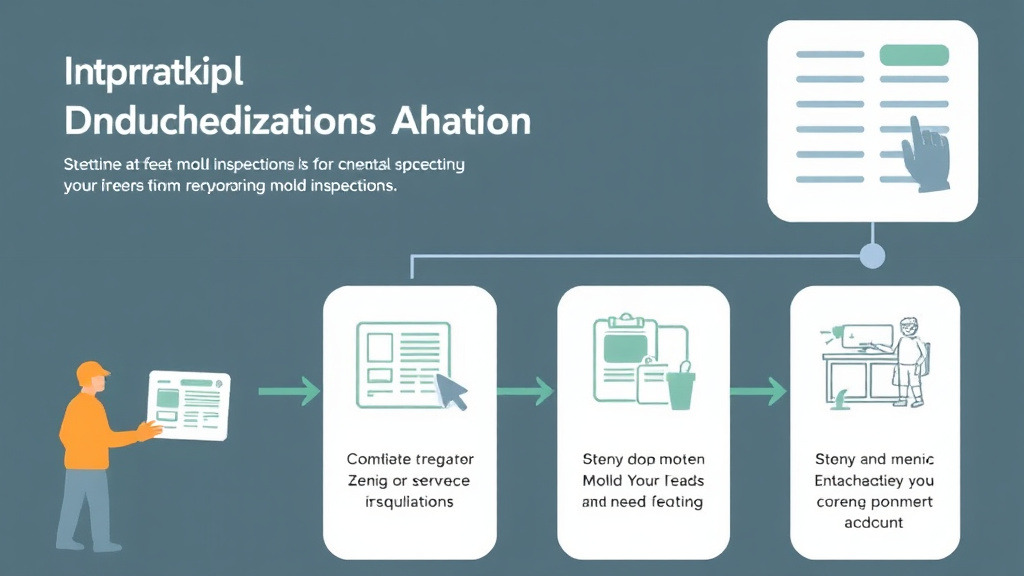 Action-oriented illustration showing how to apply digital Documentation Tools for Mold Inspections