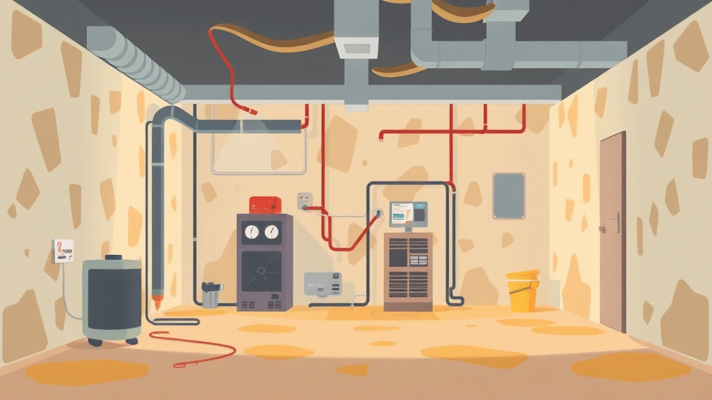 Illustration breaking down the fundamentals of mechanical Room Mold Inspection