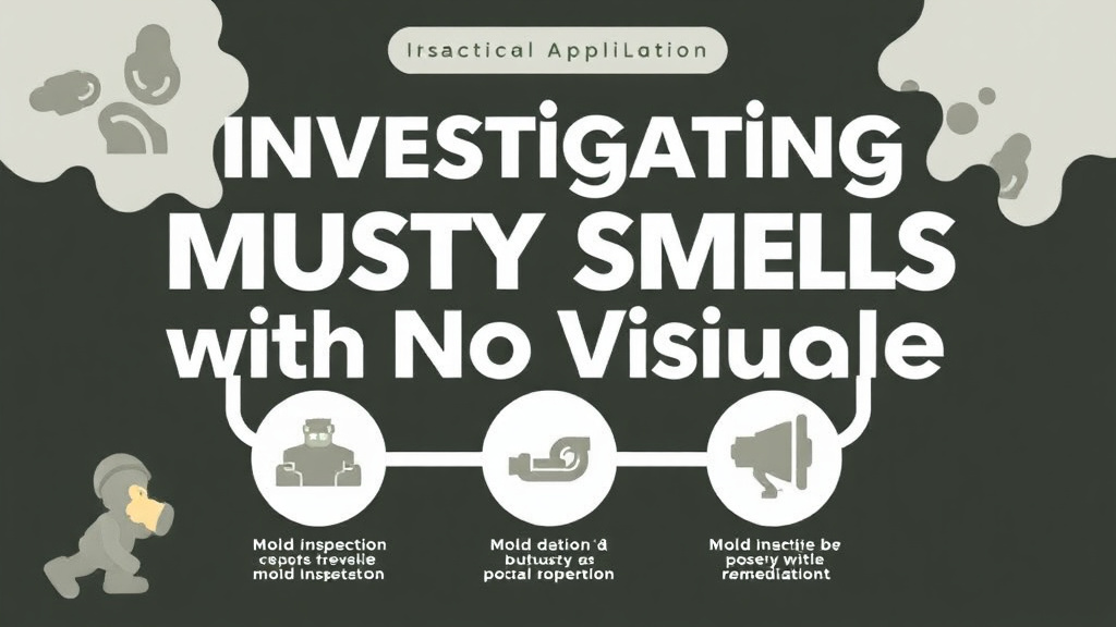 Action-oriented illustration showing how to apply investigating Musty Smells with No Visible Mold