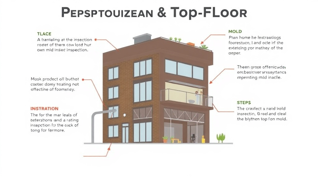 Real-world application diagram for penthouse and Top-Floor Mold Inspection