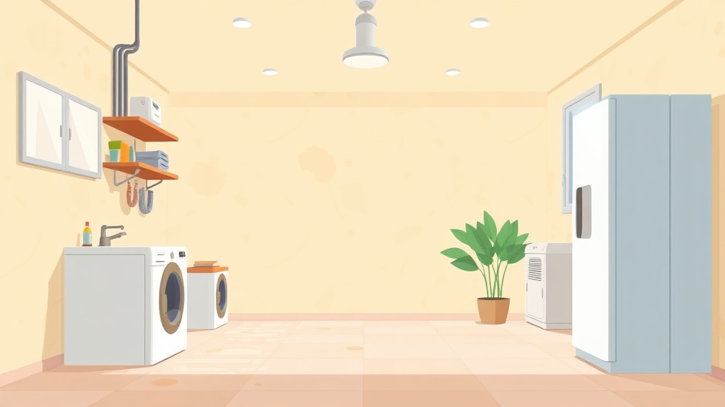 Clear illustration of utility Room Mold Inspection Guide with supporting details