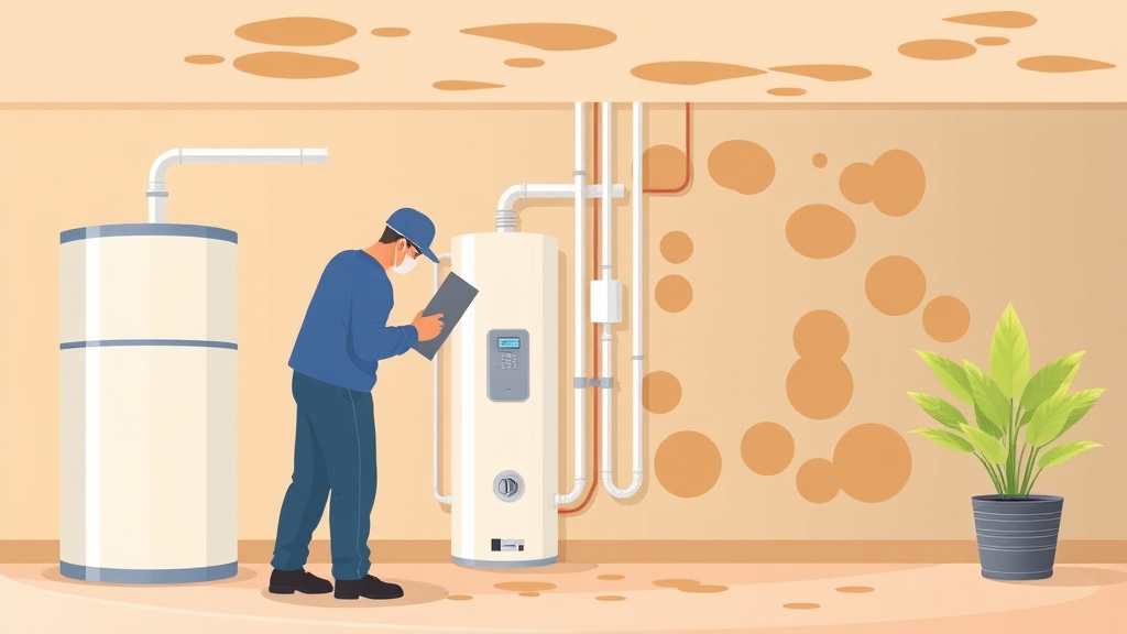 Detailed visual representation of water Heater Area Mold Inspection