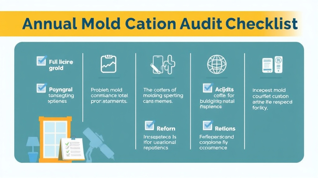 Visual guide for practical steps in annual mold compliance audit checklist