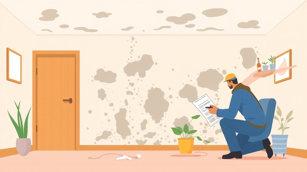 Illustration showing key concepts related to landlord duty to repair mold problems