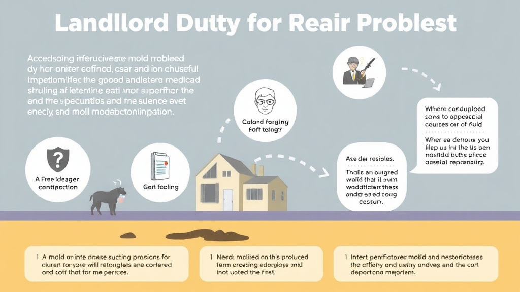 Visual guide for practical steps in landlord duty to repair mold problems