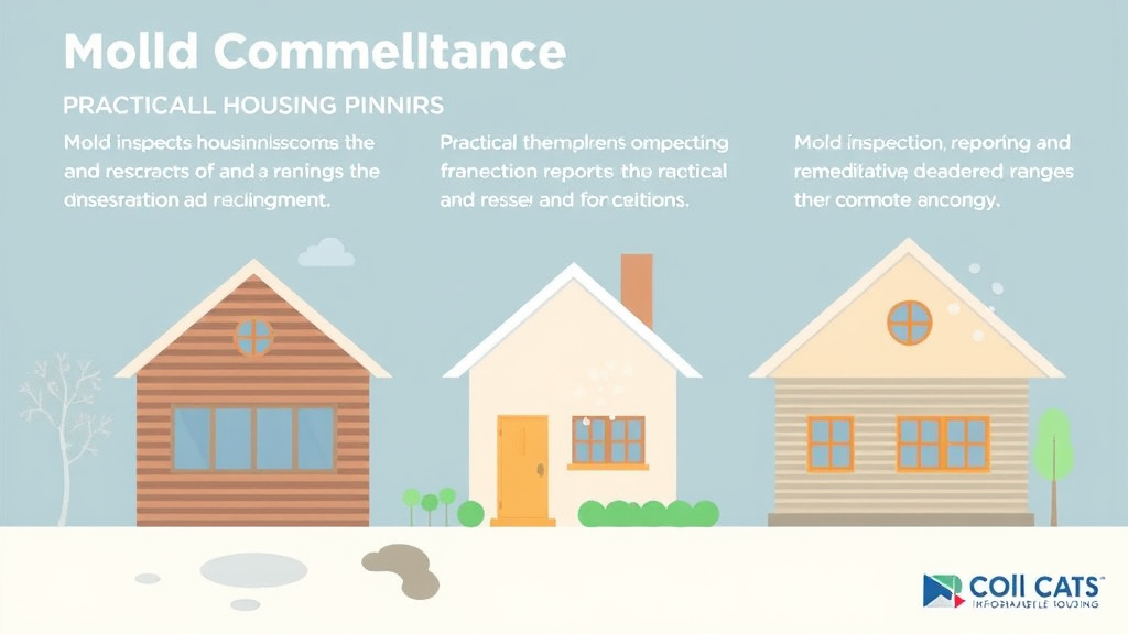 Visual guide for practical steps in mold compliance in affordable housing