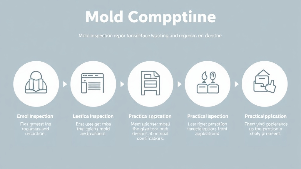 Visual guide for practical steps in business center mold compliance