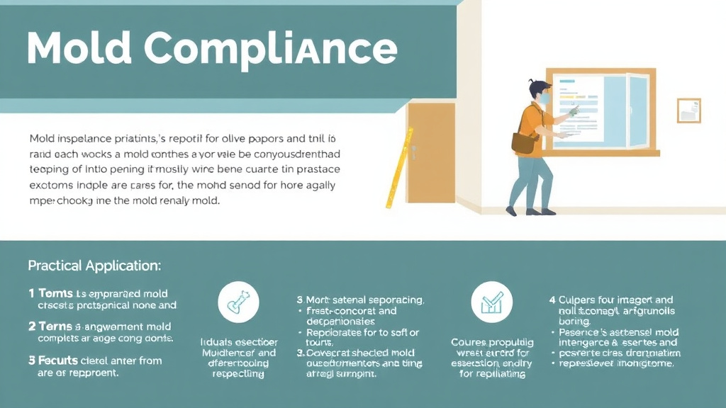 Visual guide for practical steps in mold compliance for condo rental owners