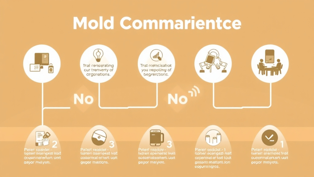 Visual guide for practical steps in corporate unit mold compliance