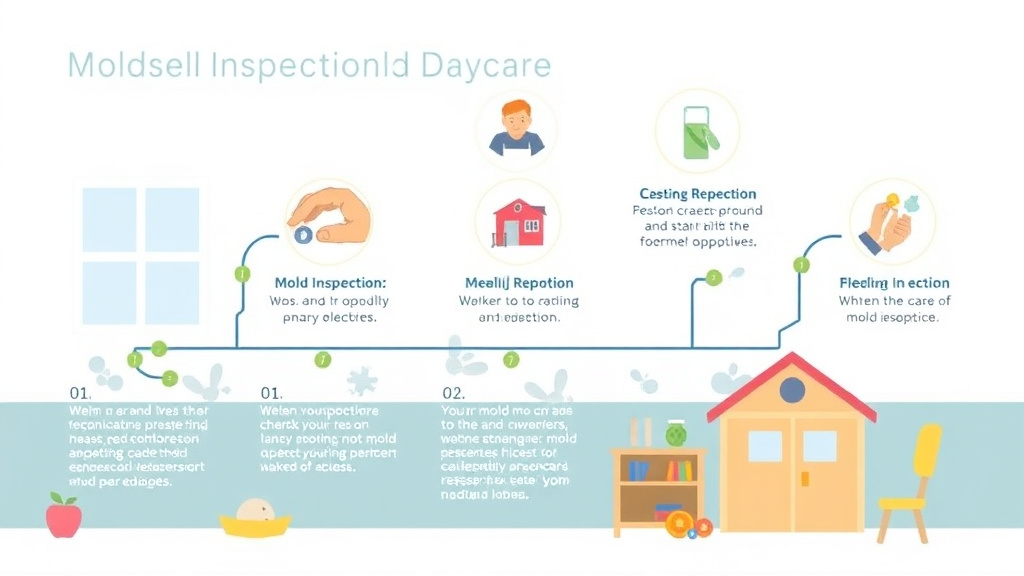 Visual guide for practical steps in mold compliance for daycare and childcare facilities
