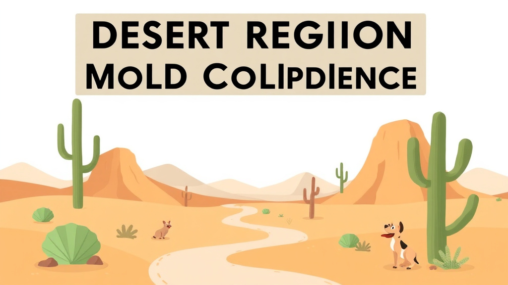 Illustration showing key concepts related to desert region mold compliance