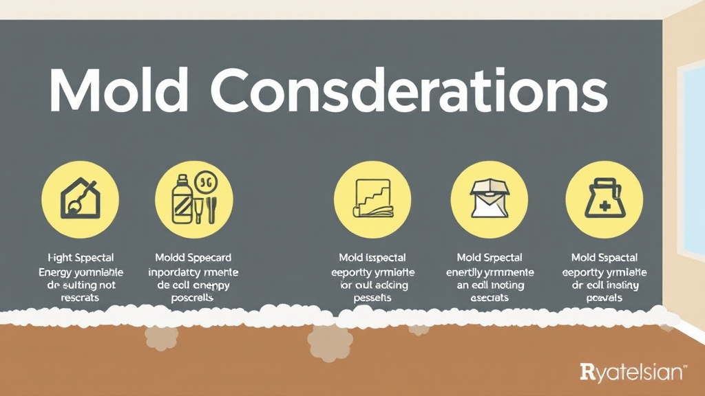 Visual guide for practical steps in mold considerations during energy audits