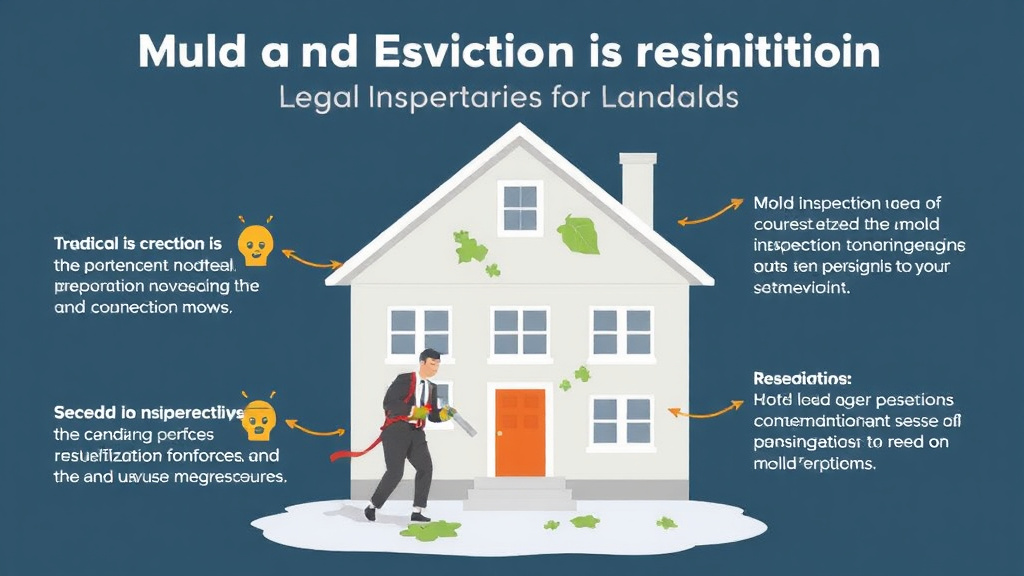 Visual guide for practical steps in mold and eviction: legal boundaries for landlords
