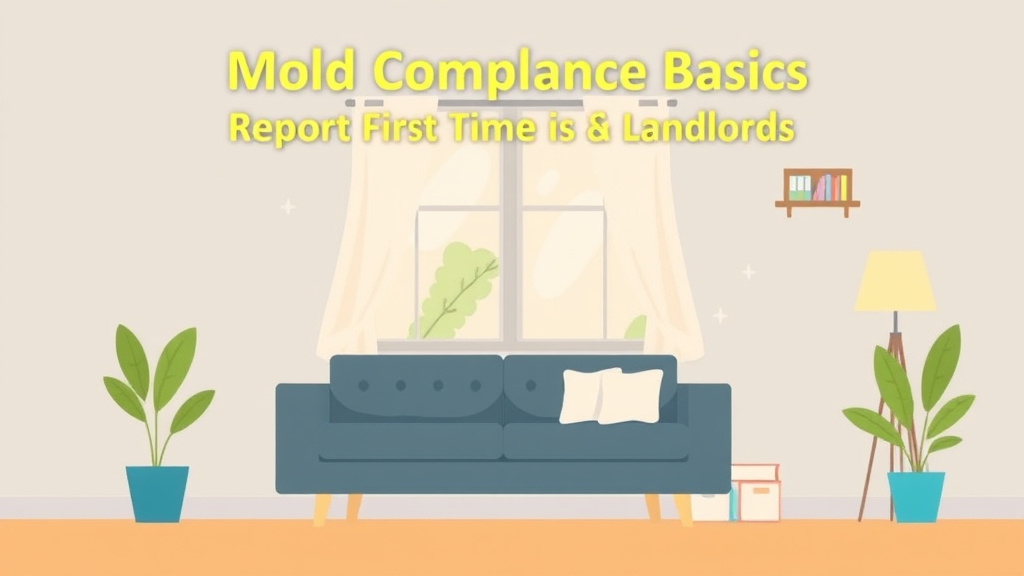 Illustration showing key concepts related to mold compliance basics for first-time landlords