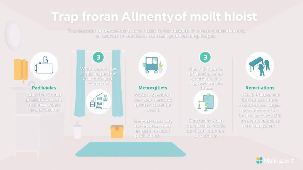 Visual guide for practical steps in furnished unit mold compliance