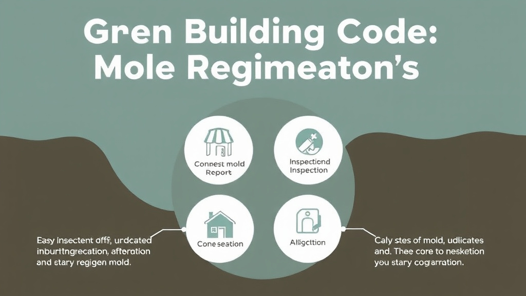 Visual guide for practical steps in green building code mold requirements