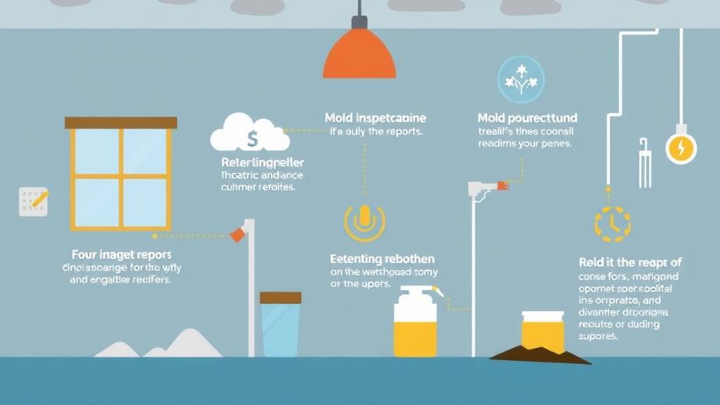 Visual guide for practical steps in maintenance shop mold compliance
