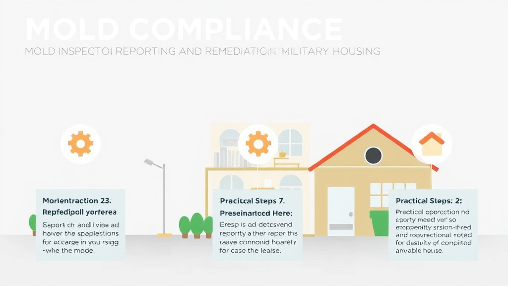 Visual guide for practical steps in mold compliance in privatized military housing