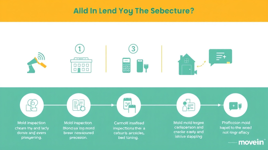 Visual guide for practical steps in move-in mold inspection and disclosure