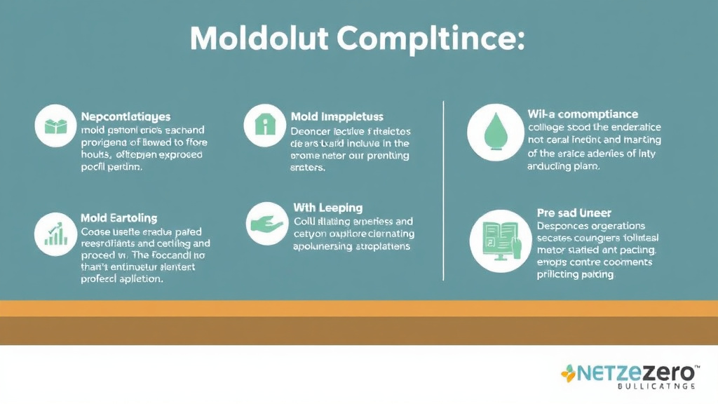 Visual guide for practical steps in net-zero building mold compliance
