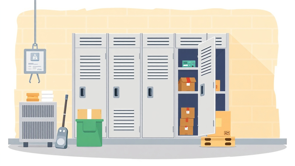 Illustration showing key concepts related to package locker area mold compliance