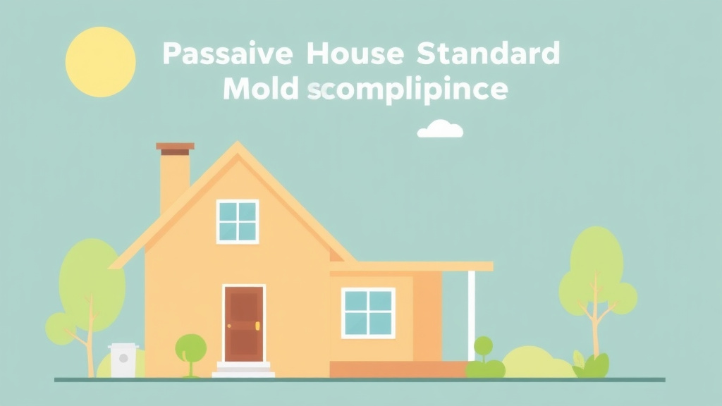 Illustration showing key concepts related to passive house standard mold compliance