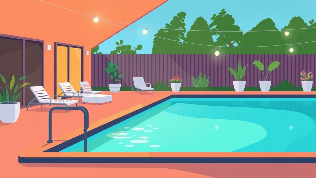 A professional illustration depicting pool Area Mold Compliance for Landlords