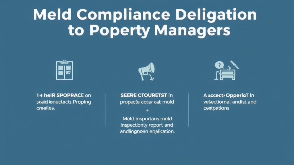 Visual guide for practical steps in mold compliance delegation to property managers
