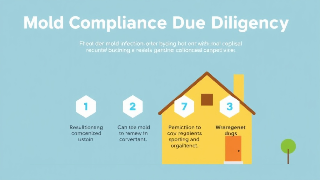 Visual guide for practical steps in mold compliance due diligence when buying rentals