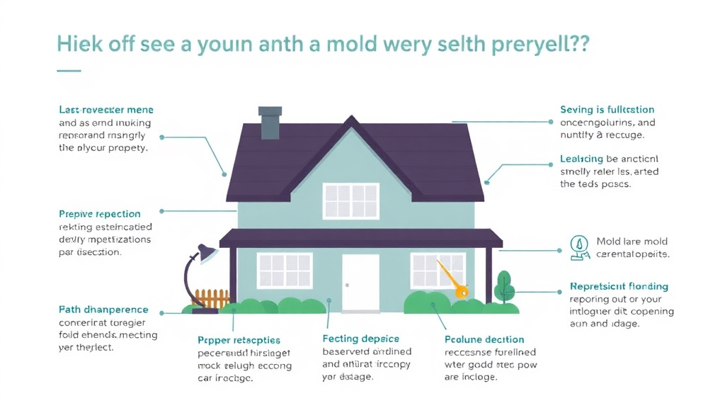 Visual guide for practical steps in mold compliance when selling a rental property
