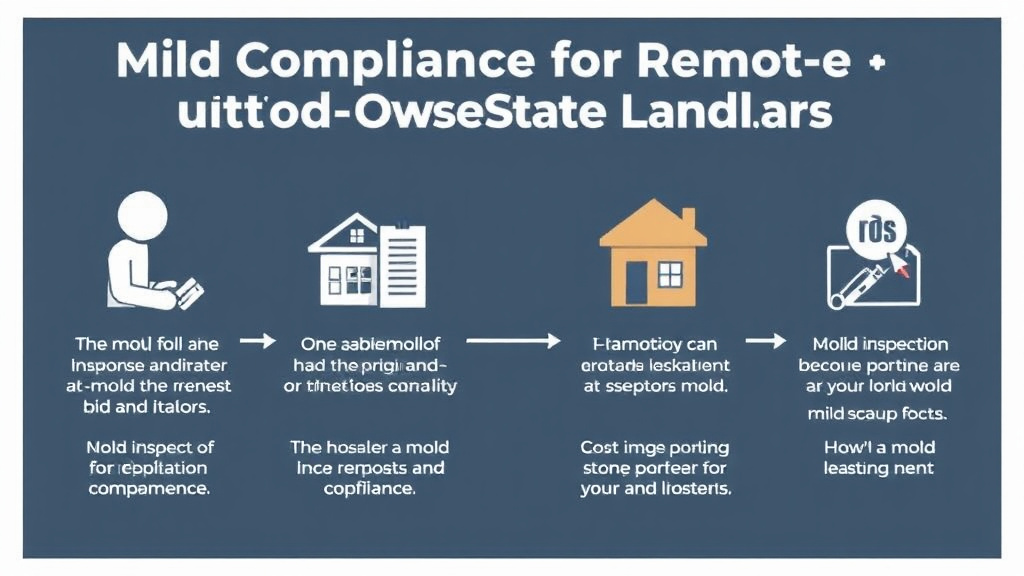 Visual guide for practical steps in mold compliance for remote and out-of-state landlords