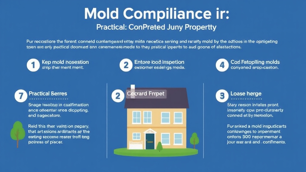 Visual guide for practical steps in mold compliance in rent-controlled properties