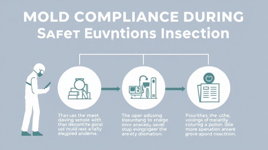 Visual guide for practical steps in mold compliance during safety equipment inspections