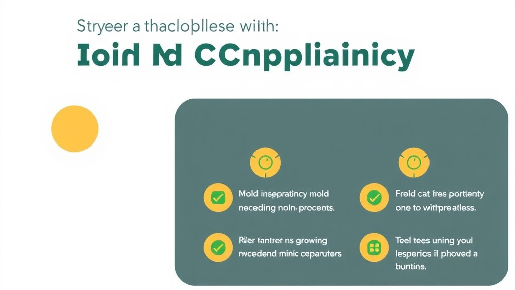 Visual guide for practical steps in staff housing mold compliance