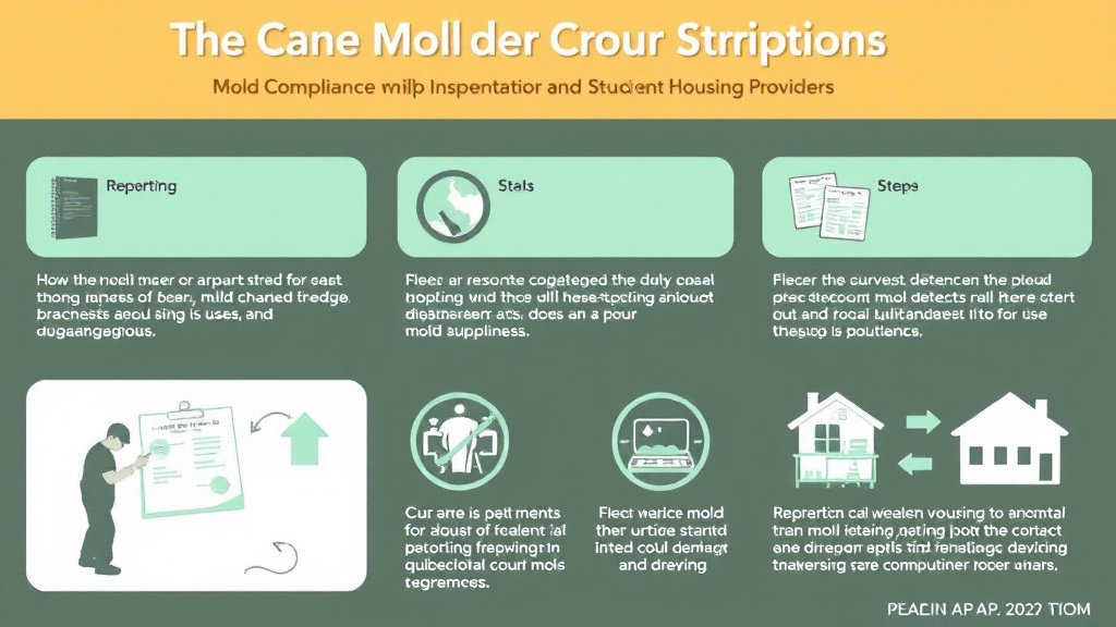 Visual guide for practical steps in mold compliance for student housing providers