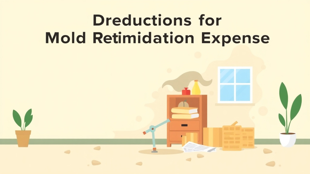 Illustration showing key concepts related to tax deductions for mold remediation expenses