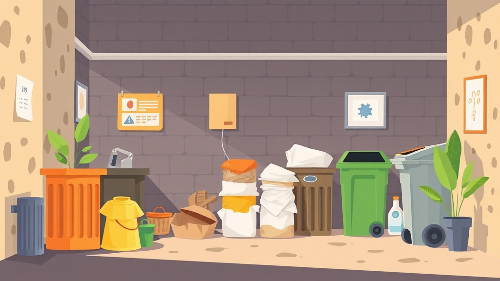 Educational graphic covering the essentials of trash Collection Area Mold Compliance