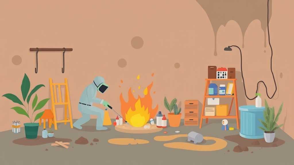 Illustration showing key concepts related to waste management area mold compliance