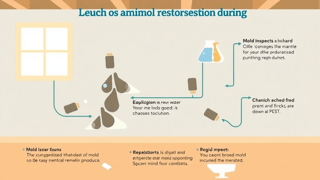 Visual guide for practical steps in mold compliance during water damage restoration