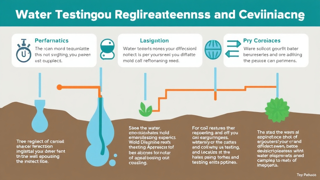 Practical checklist visual for water Testing Requirements and Mold Compliance