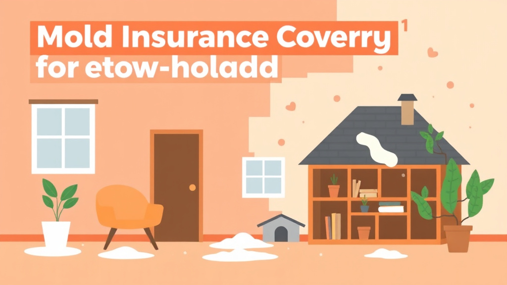Illustration showing key concepts related to mold insurance coverage guide for landlords