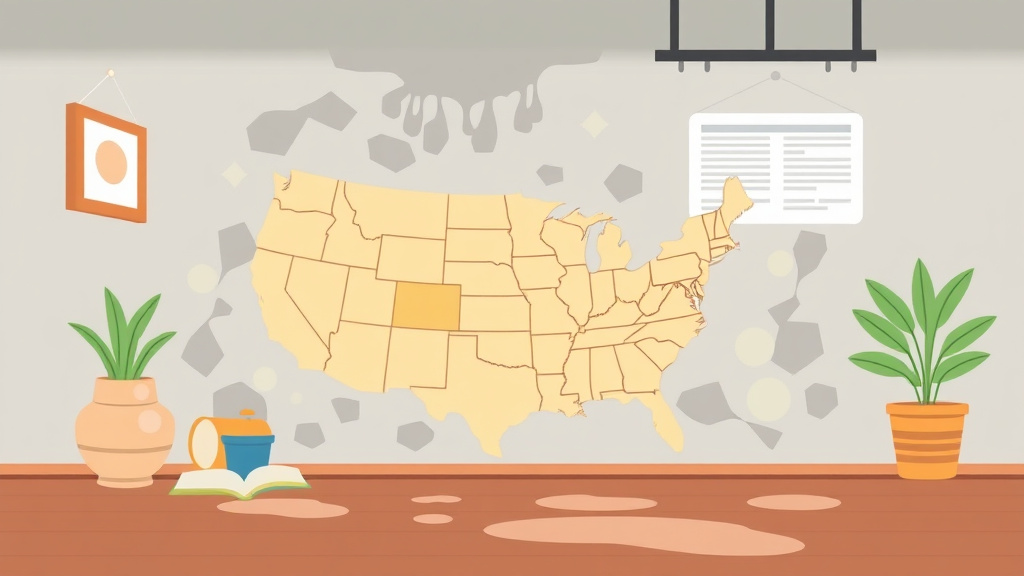 Illustration showing key concepts related to mold remediation certification requirements by state