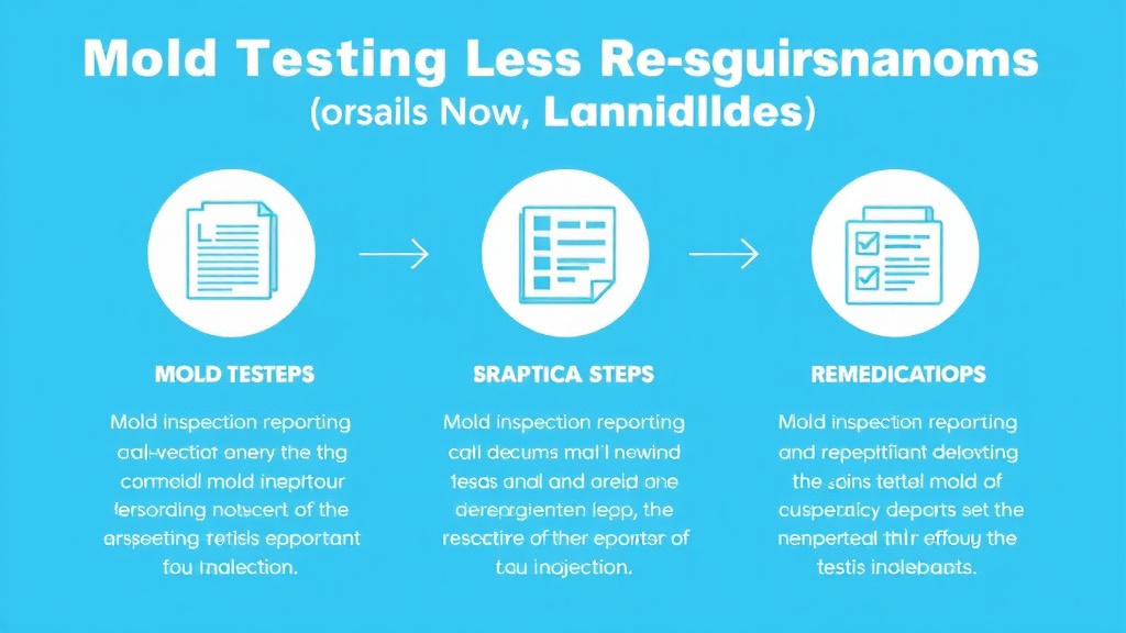 Visual guide for practical steps in mold testing legal requirements for landlords