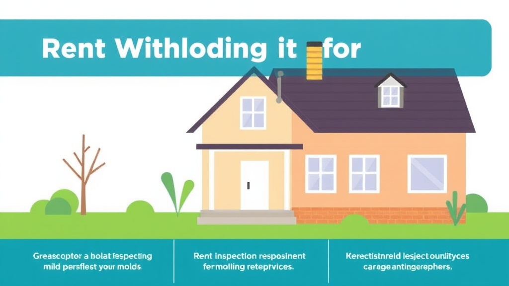 Visual guide for practical steps in rent withholding for mold: state laws and landlord response