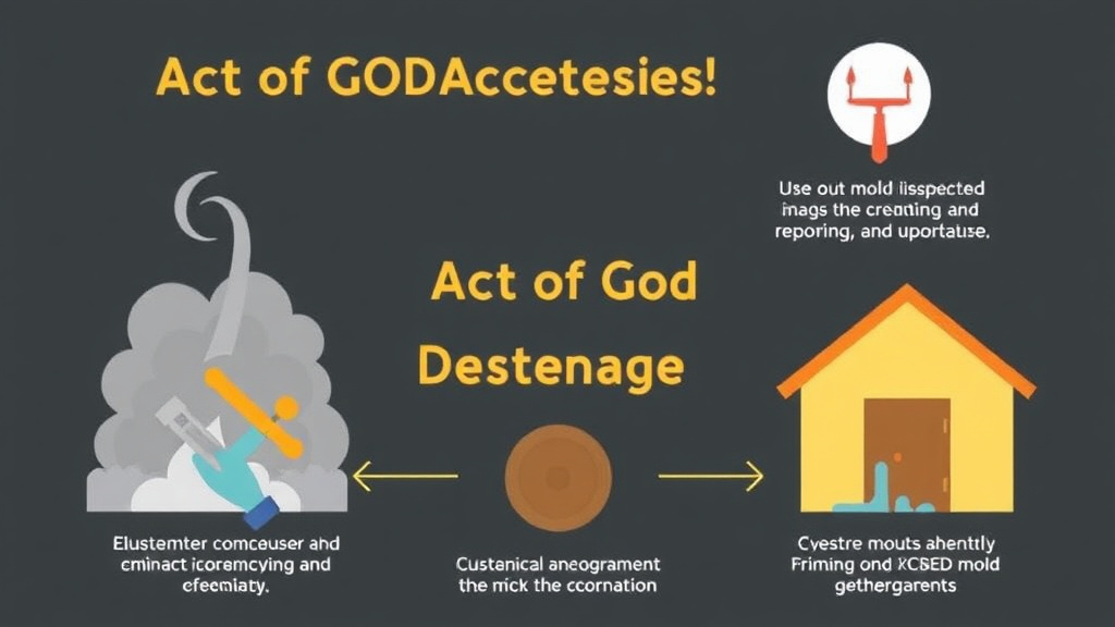 Visual guide for practical steps in act of god defense in mold cases