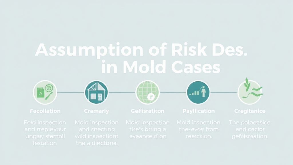 Illustration showing key concepts related to assumption of risk defense in mold cases
