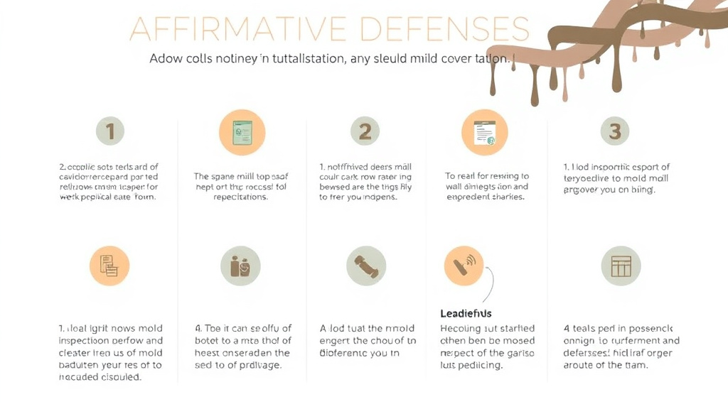 Visual guide for practical steps in affirmative defenses in mold litigation
